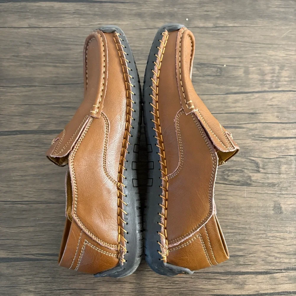 Mens Driving‎ Shoes Loafers Moccasins  Comfortable Casual Tan Sz 10